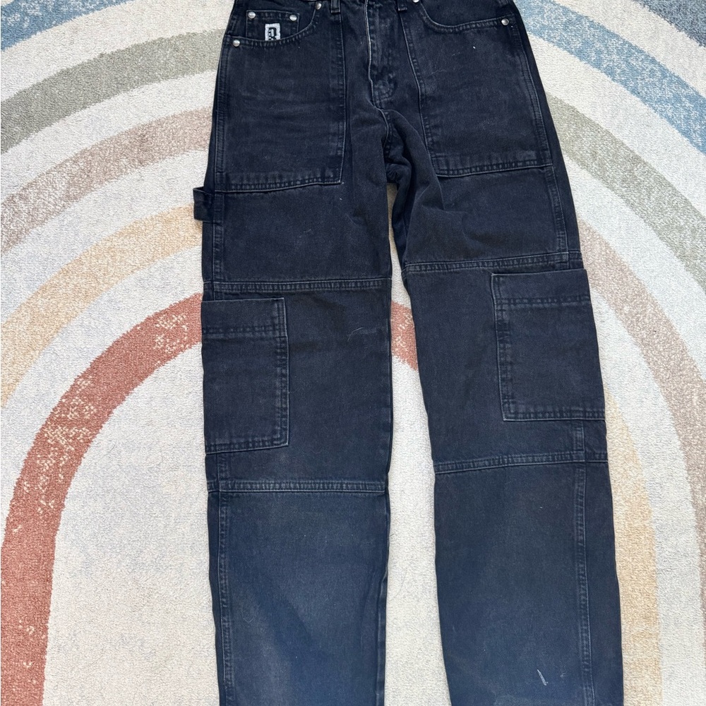 The Ragged Priest Black Boyfriend Jeans Relaxed Fit